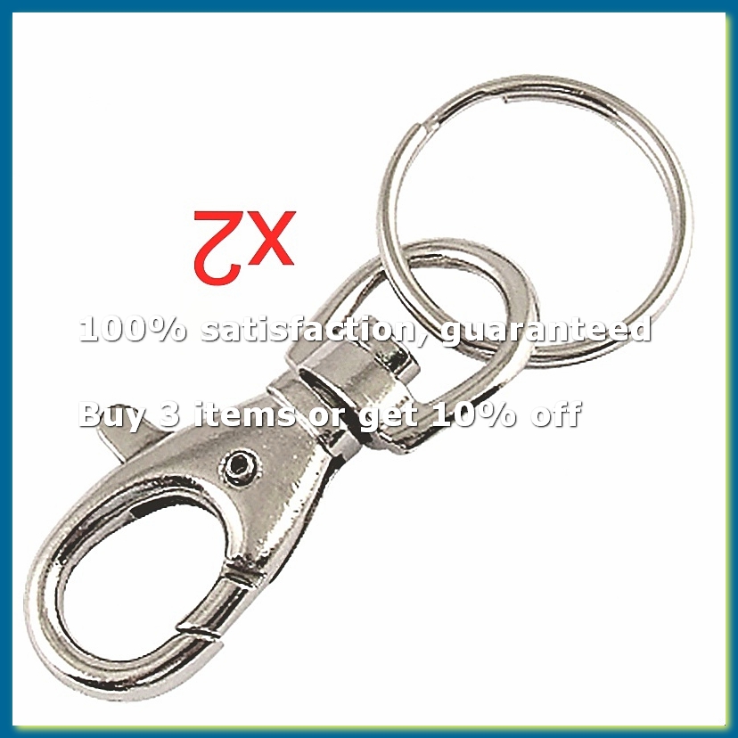 Lobster Clasp Silver - Zilverkleurige metalen trigger-kreeftgesp sleutelhanger sleutelhanger 2